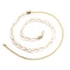 Women's Beaded Hook Waist Chain Korean Style Sweet Fashion Pearl Decoration Metallic