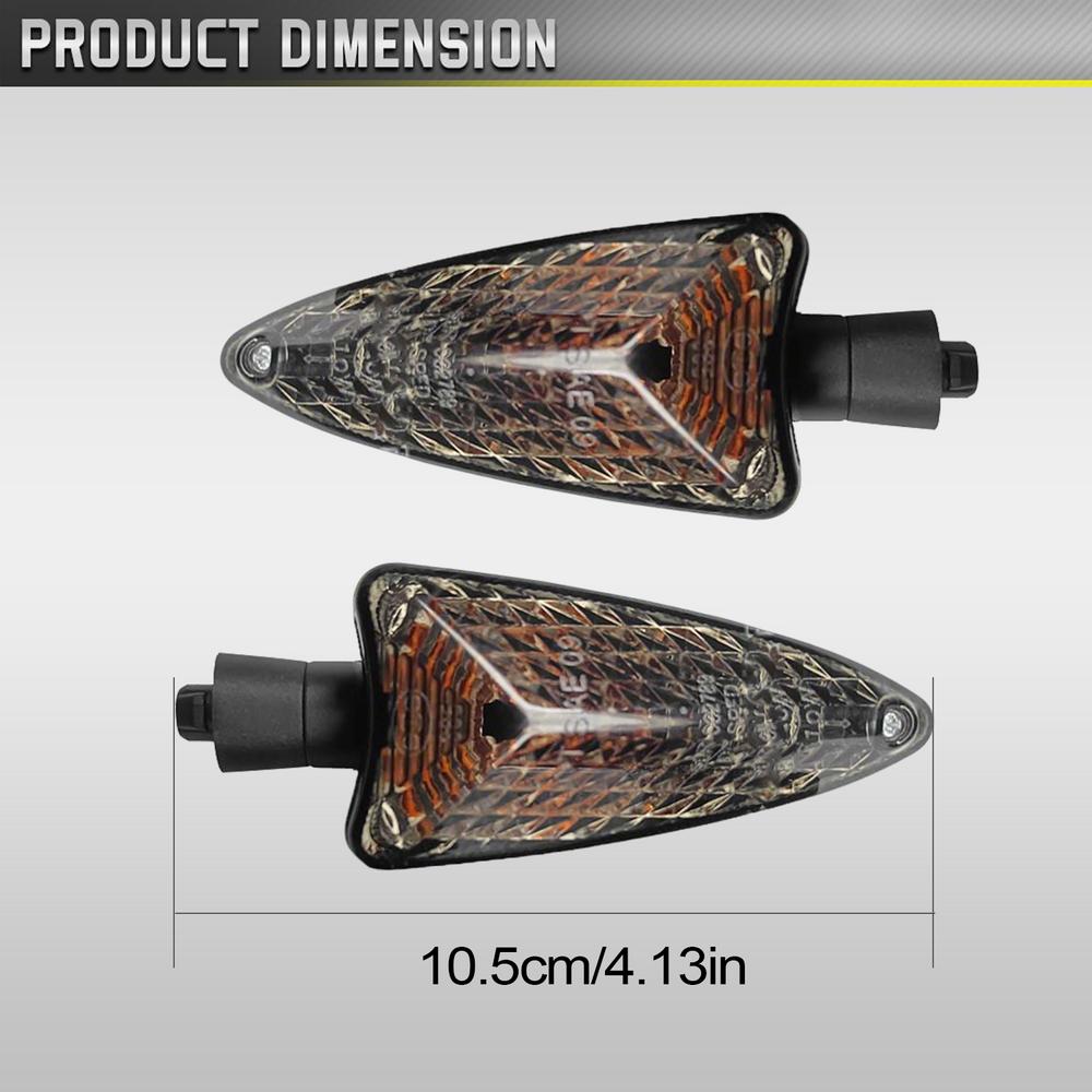 Motorcycle Turn Indicator Motorbike Front Rear Indicators 12V Plug-And-Play High-Brightness Motorbike Warning Lamp Replacement
