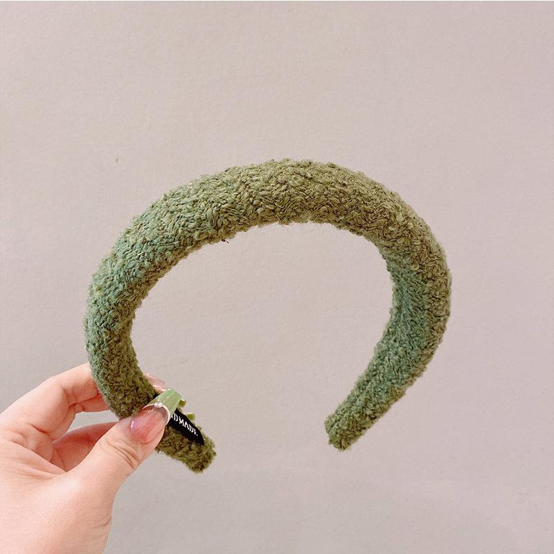 Minimalist Headbands Solid Color Knitted Wide Edge Womens Hair Accessories