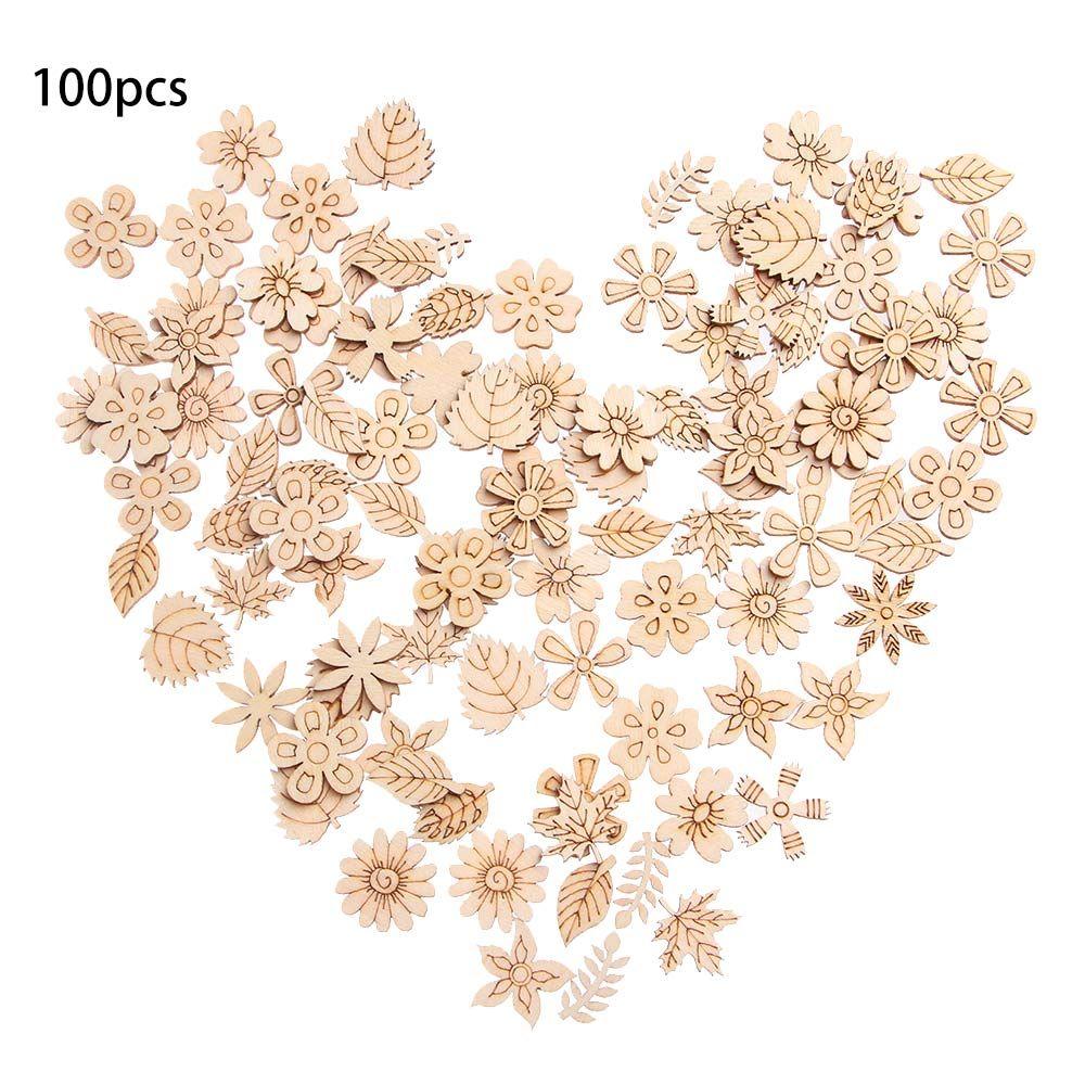 Small Mixed Pattern Crafts Gift DIY Natural Scrapbooking Embellishments Wood Slice Wooden Decoration Doodle Educational