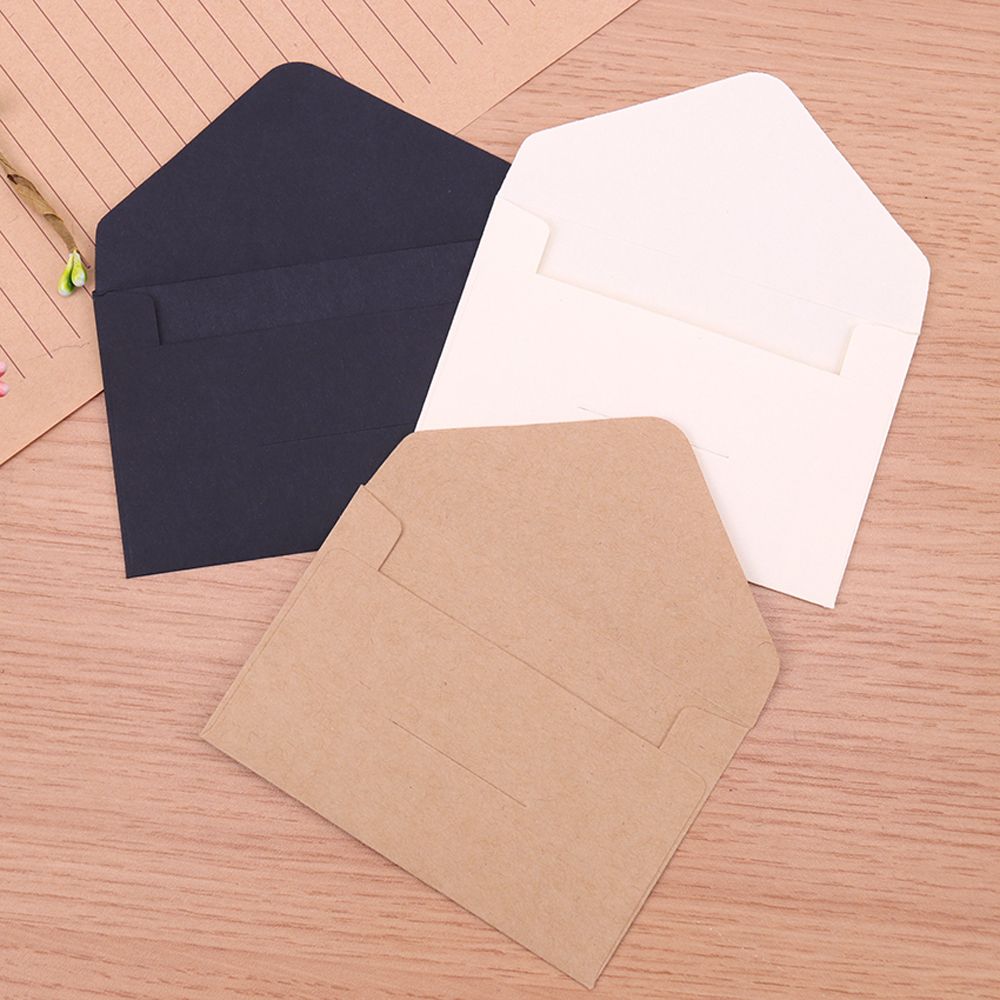Stationary Wedding Kraft Paper White Mini Blank European Style Paper Envelopes Invitation Envelope Gift Envelope For Letter