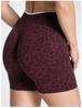 Leopard Print High-Waisted Seamless Yoga Shorts - Women's Fitness & Tummy Control Running Shorts