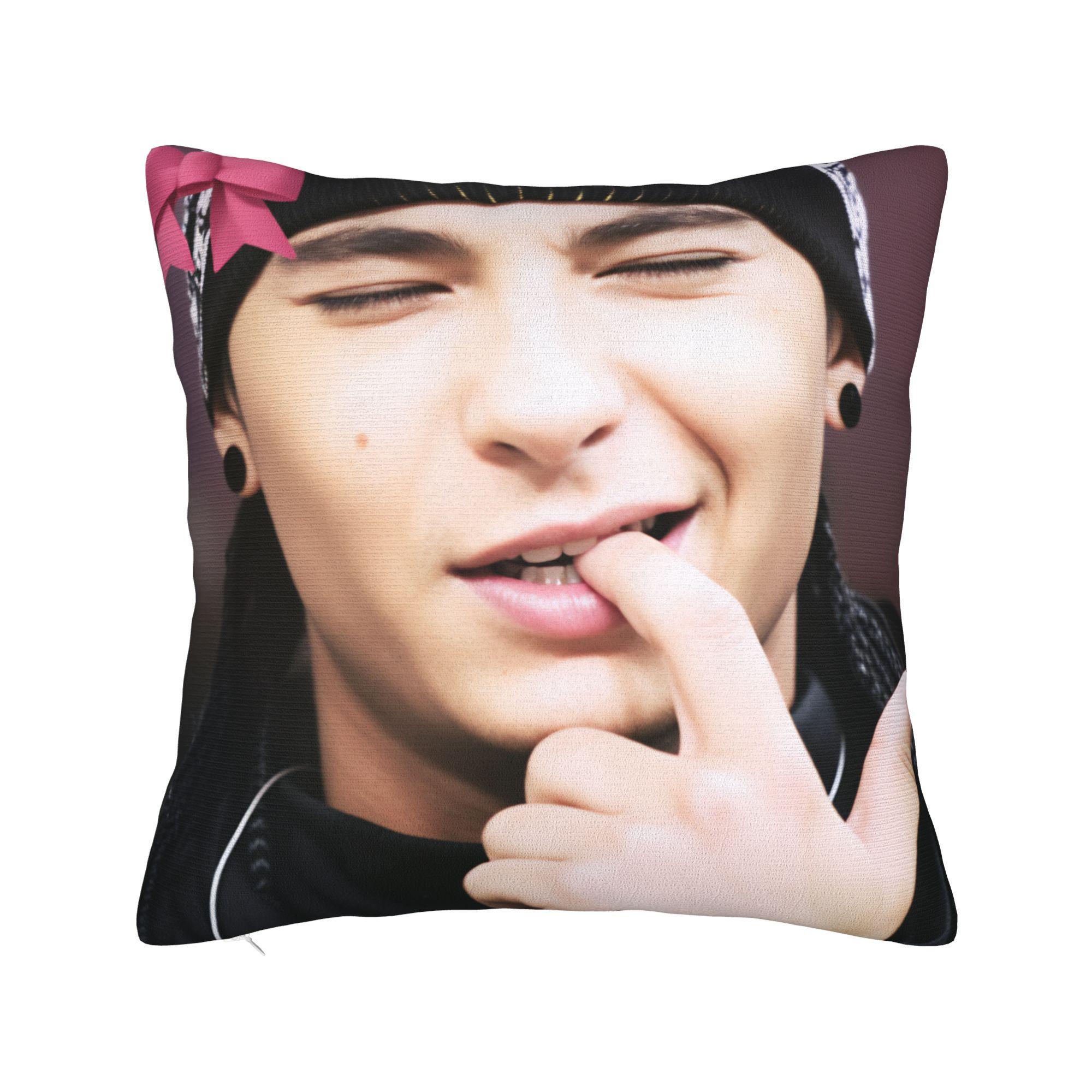 

Tom kaulitz Bill Kaulitz Pillowcases Kawaii Pillow Case For Living Room Bed Chair Soft Pillow Cover 18x18Inch