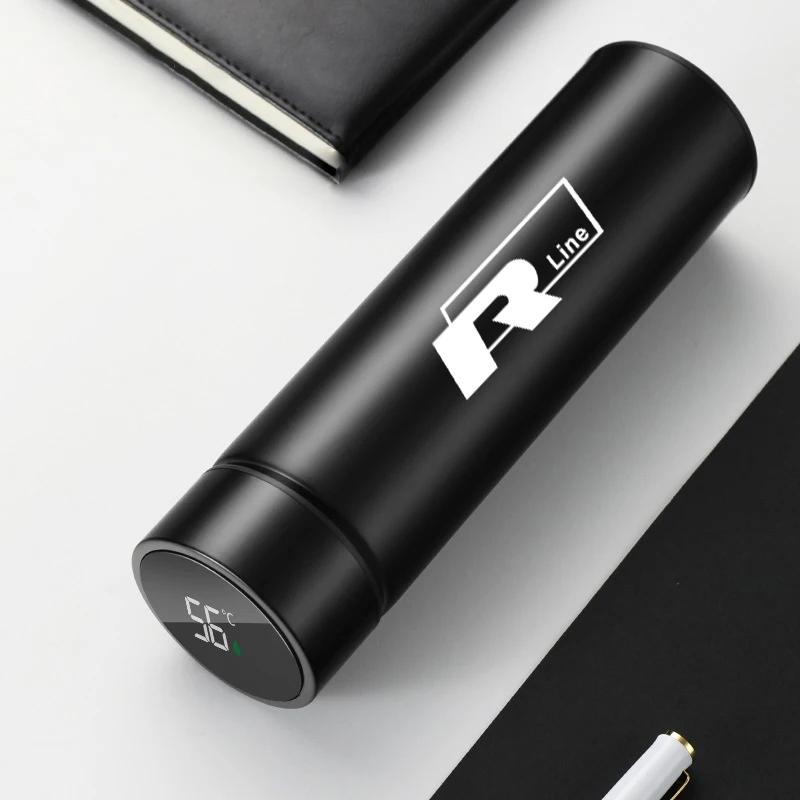 

2025 Hot Stainless Thermos Bottle LED Intelligent Temperature Measurement For Volkswagen Rline T-Cross Arteon Jetta Caddy Sciroc
