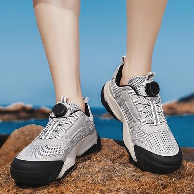 Marka modowa Obrotowa klamra Sporty outdoorowe Rekreacja Oddychające buty z siatki Antypoślizgowe Odporne na zużycie Buty trekkingowe Męskie Wygodne Buty podróżne