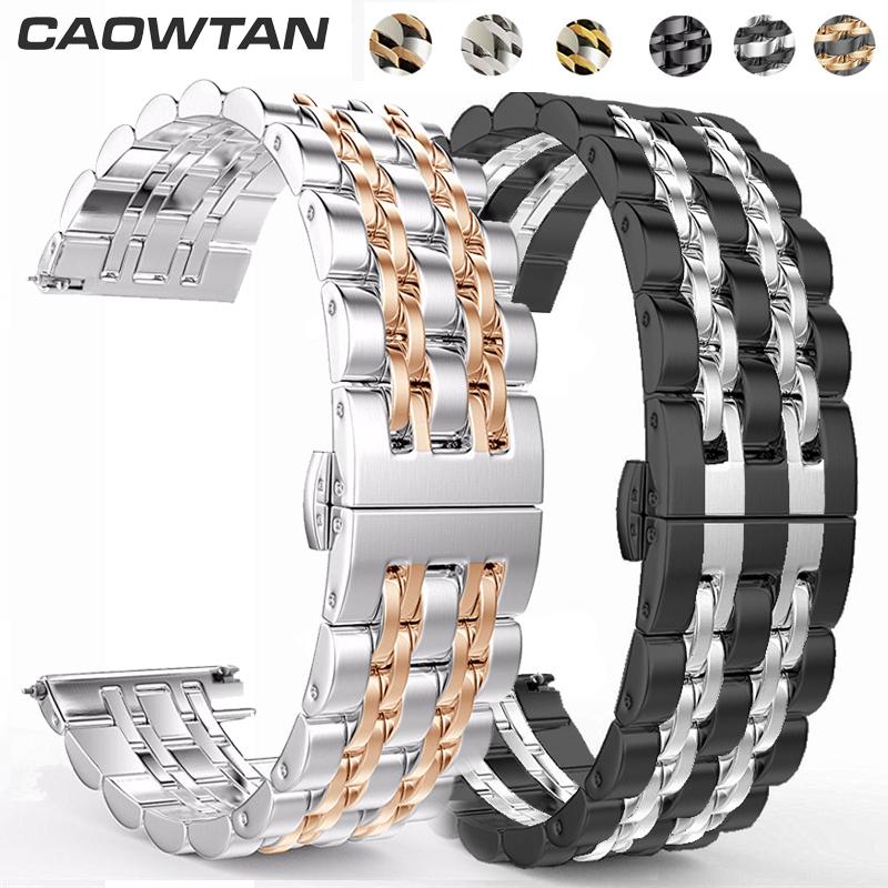 22mm 20mm Band for Samsung Galaxy Watch 3 41 45mm 46mm 42mm Gear S3 Steel Strap Active2 40 44mm Metal Loop for Amazfit BIP 2 GTR