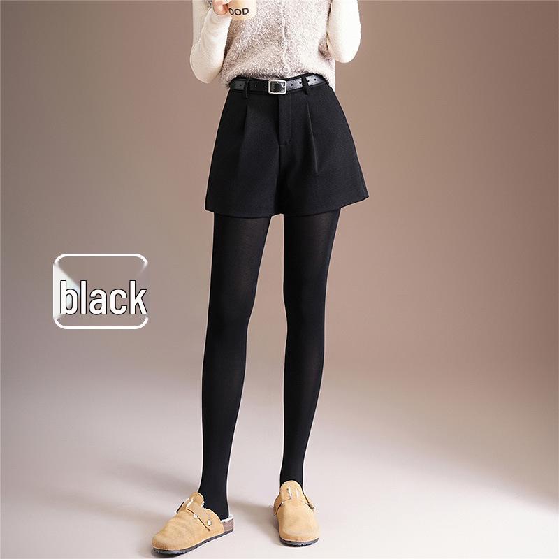 

Plus Size Women s High Waist A-Line Woolen Shorts - Autumn & Winter, Loose Wide Leg, Bootcut, Slimming Fit 3XL (145-160 Jin)