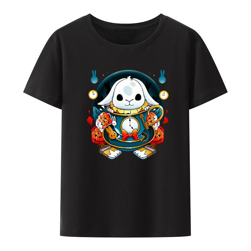 Wonder Rabbit Graphic Print Tee Top Tshirt Geek Series Otaku Goth Unisex Tshirts Unisex Leisure Student Comfortable Cool Pair