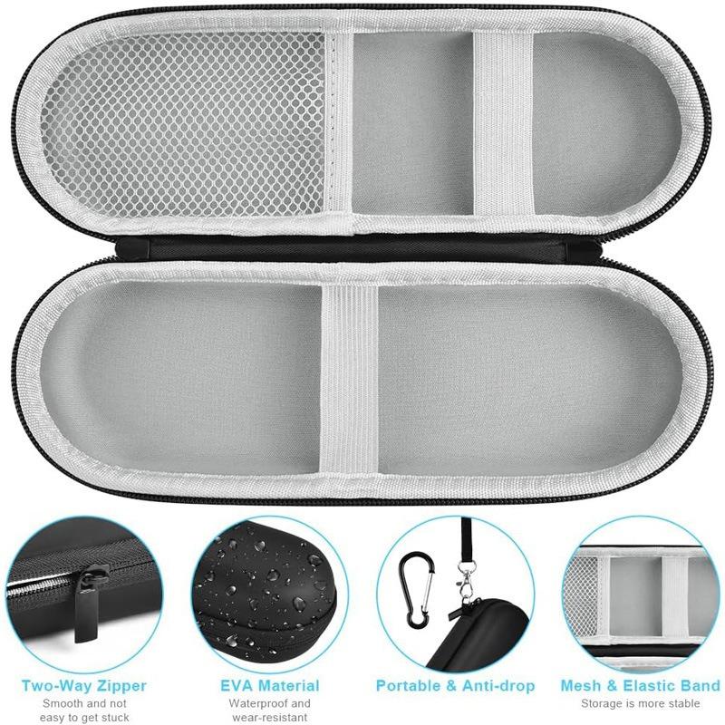 Shockproof Waterproof Electric Toothbrush Travel Case - Large Capacity EVA Protective Organizer for Brushes, Heads, Charger