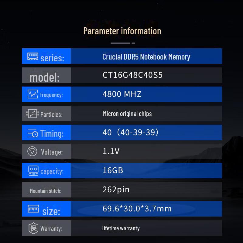 Crucial DDR5 Laptop Memory 16GB/32GB Single/Set, 4800-5600 MHz, Micron Chips