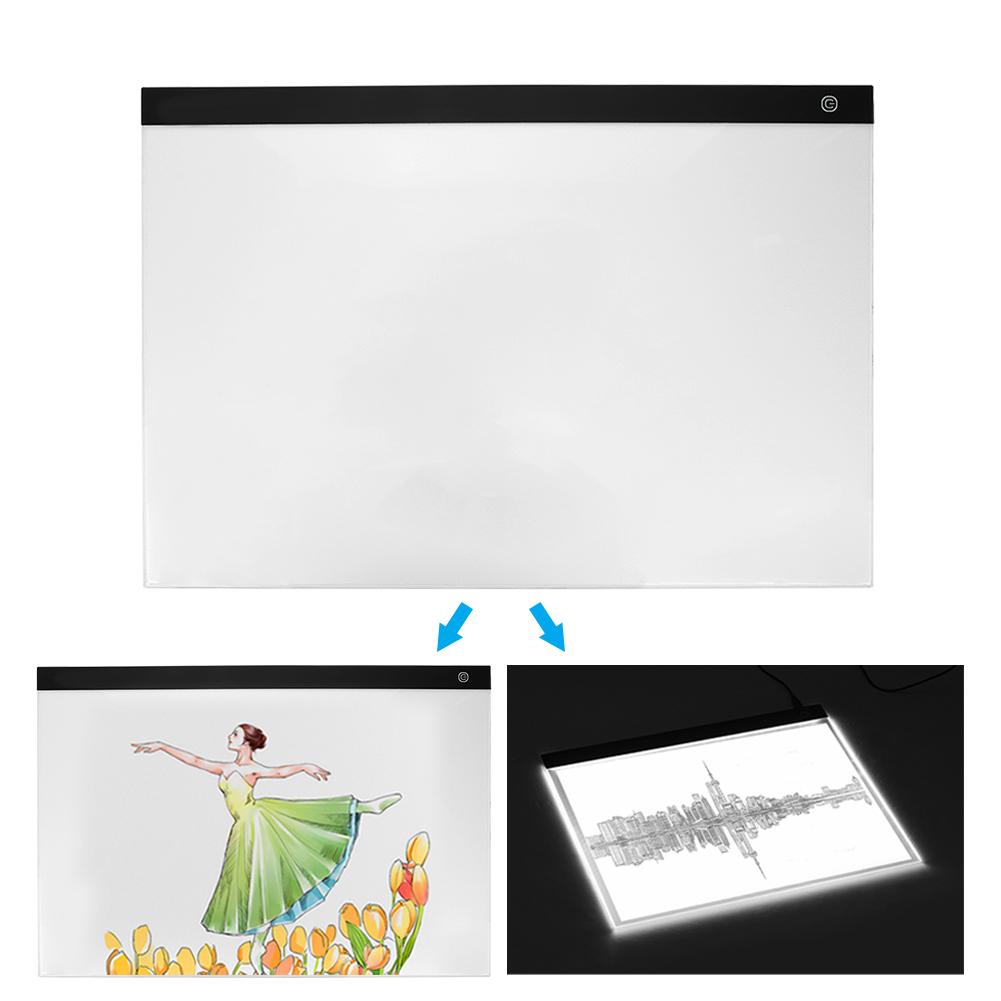 LED Light Tracing Board 3 Level Dimming A2 Size Large Area Painting Sketching Board