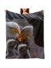 Majestic American Bald Eagle Family Throw Blanket Travel  Moving Blankets
