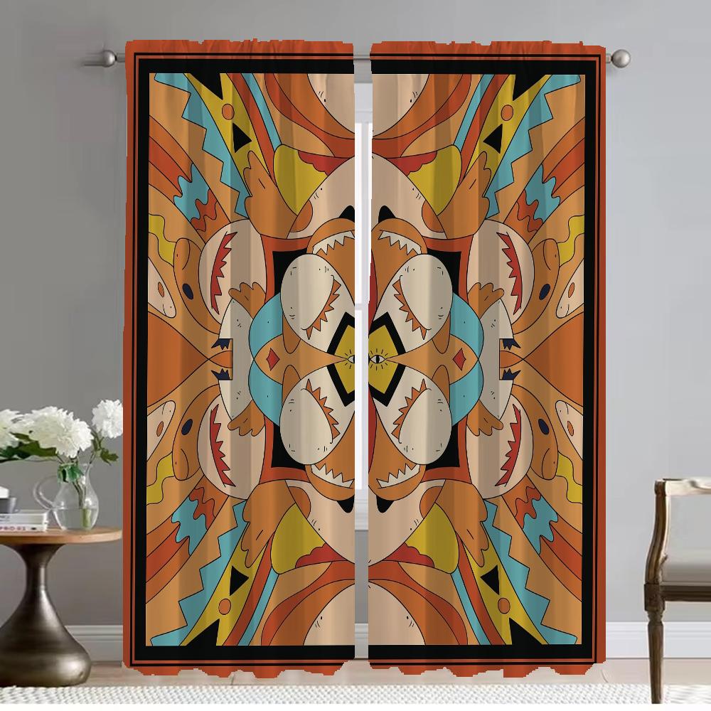 Mückenschutzvorhänge im chinesischen Stil 2 Stück Küchenvorhänge für Kamera Wohnzimmer Vorhang Raumteiler Halloween Dekoration