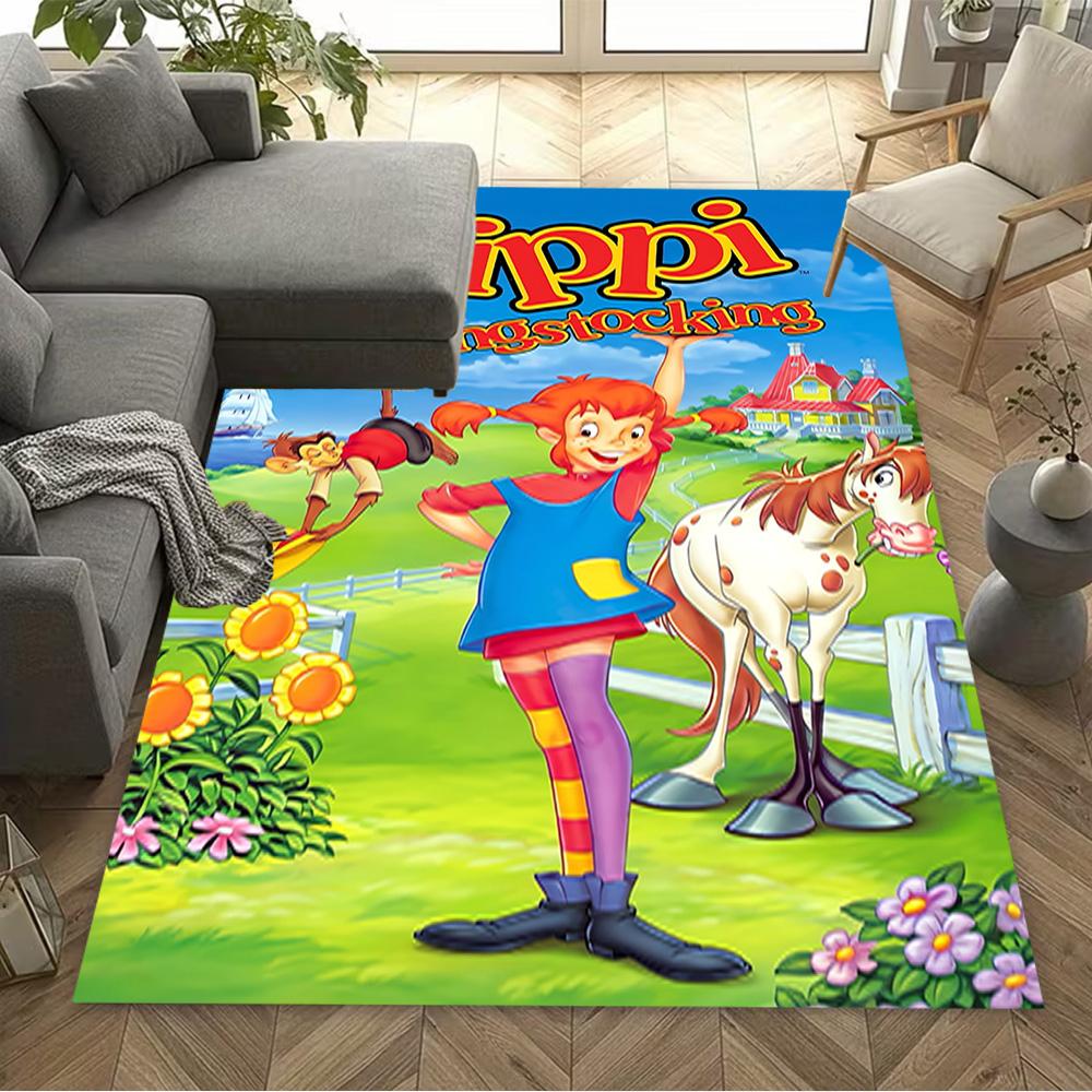 Pippi Adventure Floor Mat Perfect for Dining Room Outdoor Balcony Foyer Anti-slip Rug Office home decor Luxury Gift for Birthday, Christmas, Wedding