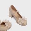 2024 Spring/Summer Bridesmaid Mary Jane Rhinestone Bow Heels - Versatile Women's Chunky Heel Shoes