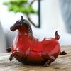 Chinesische Retro Handgefertigte Keramik Tierstatue Pferd Simulation Tier Moderne Heimdeko Zubehör Ornamente Dekor