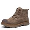 Men's 2020 Winter British High Top Genuine Leather Matte Boots