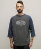 Schott NYC RS T-SHIRT "LIFE ON WHEELS" Raglan Sleeve T-Shirt, Men's, Size S, 410, Charcoal, 782-4130005