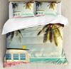 Surf Bedding Set Bed Home Hippie Classic Old Bus with Surfboard Freedom Holida Duvet Cover Quilt Cover Pillowcase For Bedroom