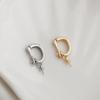 14K Gold Filled D-Shaped Pendant Buckle with Pin for Pearl Necklace Clasp DIY Jewelry Accessories