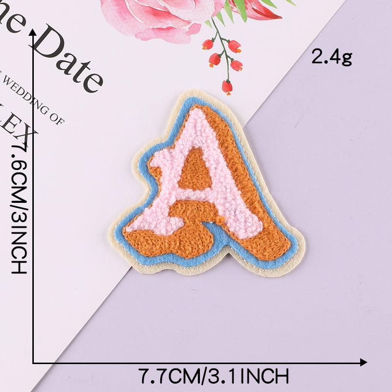 

Computer Embroidery Label Towel Embroidery English Alphabet Badge Clothing Accessories Cloth Label Adhesive Patch Sticker Embroidery Cloth Sticker B1R-A-4-5