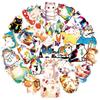 10/30/50pcs Kawaii Colorful Cat Transparent PET Stickers Cute Cartoon Sticker Decoration Suitcase Notebook Phone Decals Packing