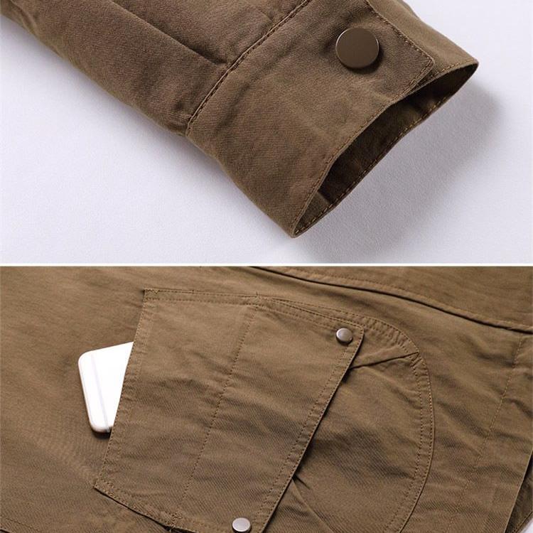 Krátký větruodolný kabát v korejském stylu pro ležérní ženy plus size