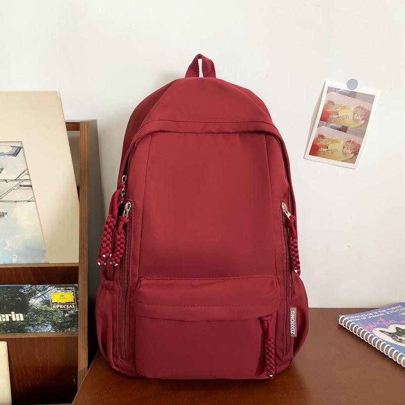 Cartable Féminin simple et mignon Élèves du lycée Élèves du collège Élèves de l'école primaire Classes de 3e à 6e Sac à dos grande capacité