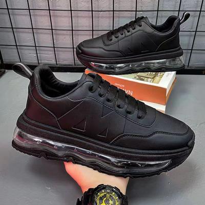 Atmungsaktive Laufschuhe für Herren mit hoher Elastizität und Luftpolster, Turnschuhe für den Außenbereich, dicke Sohle, Plattform-Jogging-Sneakers
