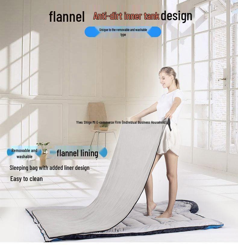 Vier-Jahreszeiten-Schlafsack für Erwachsene: Verdickt für Wärme, perfekt für Camping, Büro oder den Heimgebrauch