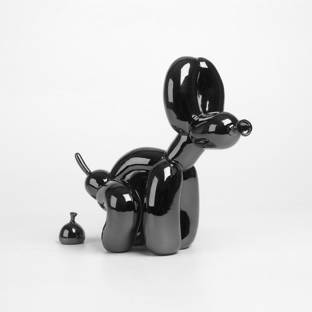 European Style Copper Balloon Dog Statue: Shiny Animal Art Sculpture for Home Décor