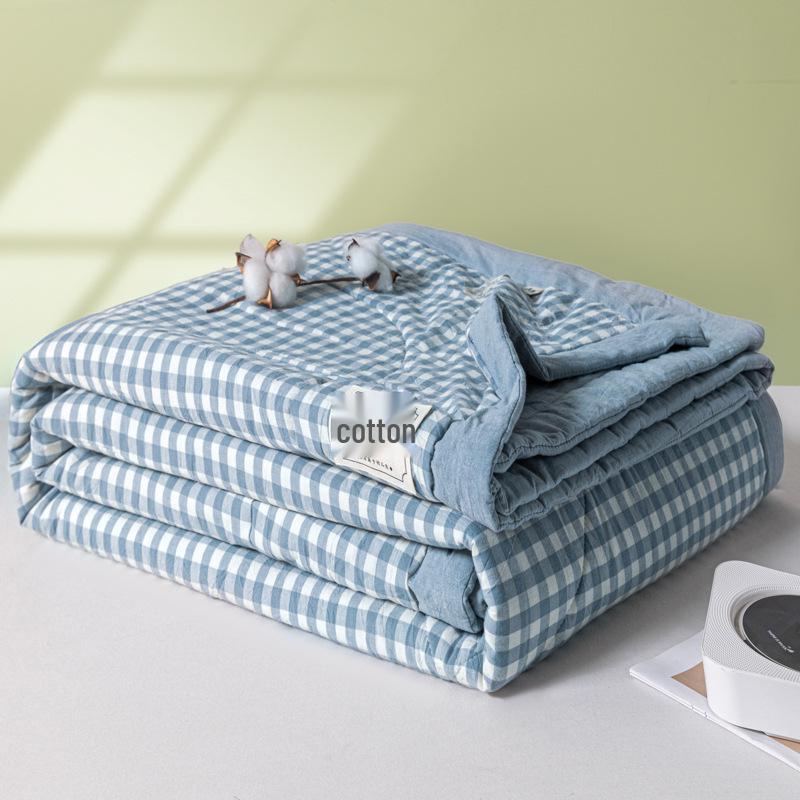 Xinjiang Cotton Summer Quilt: Lightweight, Machine-Washable, Cooling Blanket for Single or Double Beds