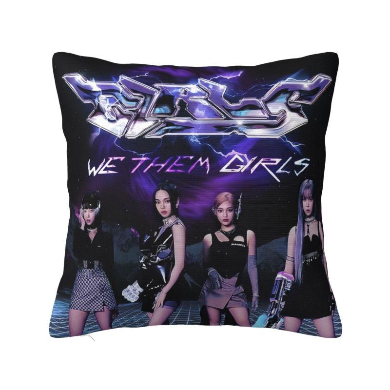 Custom Kpop A-Aespas Girls Karina Winter Giselle Ningning Pillow Case Sofa Luxury Cushion Cover Car Pillowcase