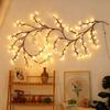 48/72/96 LED Vine Decorative Lights 8 Lighting Mode Bendable Indoor String Lights USB Powered Willow Vine Branch Lights