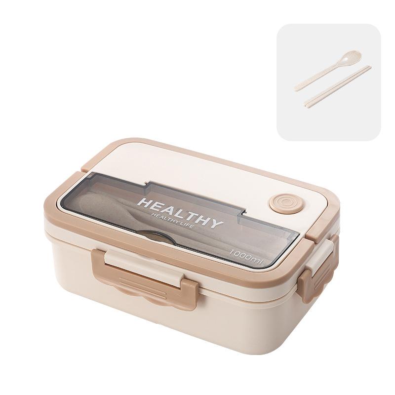 

MeyJig Lunch Box 2 Layer Portable Compartment Fruit Food Box With Tableware Food Storage 1000ML/1500ML