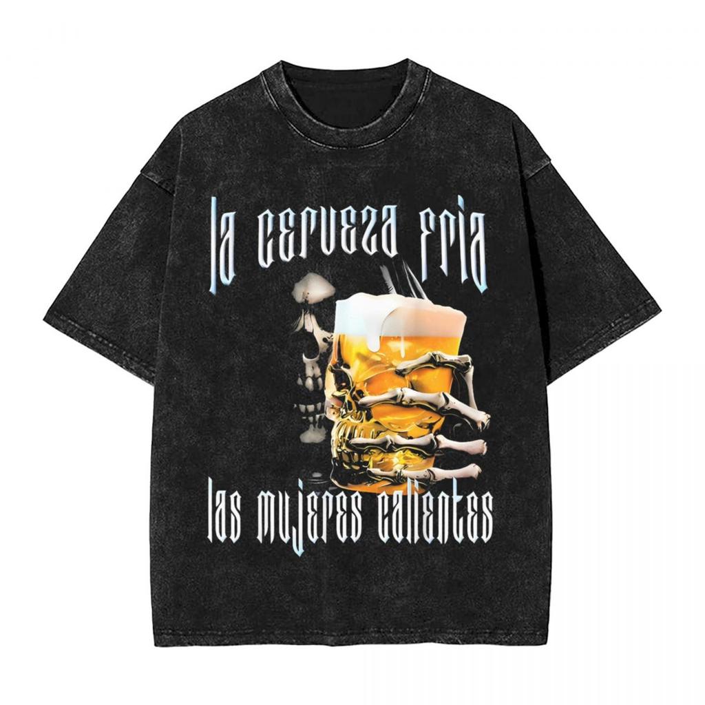 Calacas Chidas Gym Fitness Mit Sarkastischen Sprüchen Gewaschenes T-Shirt Herren Damen Vintage Tees Oberteile Lässig Unisex