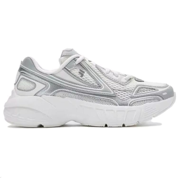 Fila Fusion Cred Navigator Comfortable Versatile Mesh Cushioning Low-Top Running Shoes Women Sneaker Gray White T12W421601FSS