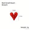 Cute Simple Red Love Heart Brooches for Women Girls Sweet Heart Shape Brooch Lapel Pin Badges Clothes Hat Accessories Gifts 2026