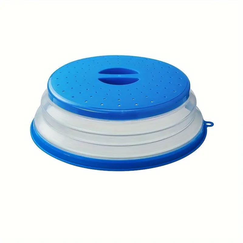 

Крышка от брызг для микроволновой печи, складная крышка для пищевой тарелки, сушилка для посуды, микроволновая печь, брызгозащитная крышка, кухонная крышка для приготовления пищи 1PCS синий