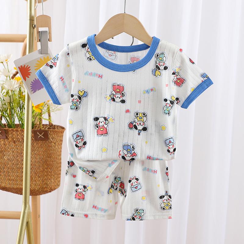 2026 Summer Children's Short Sleeved Shorts Cotton Set