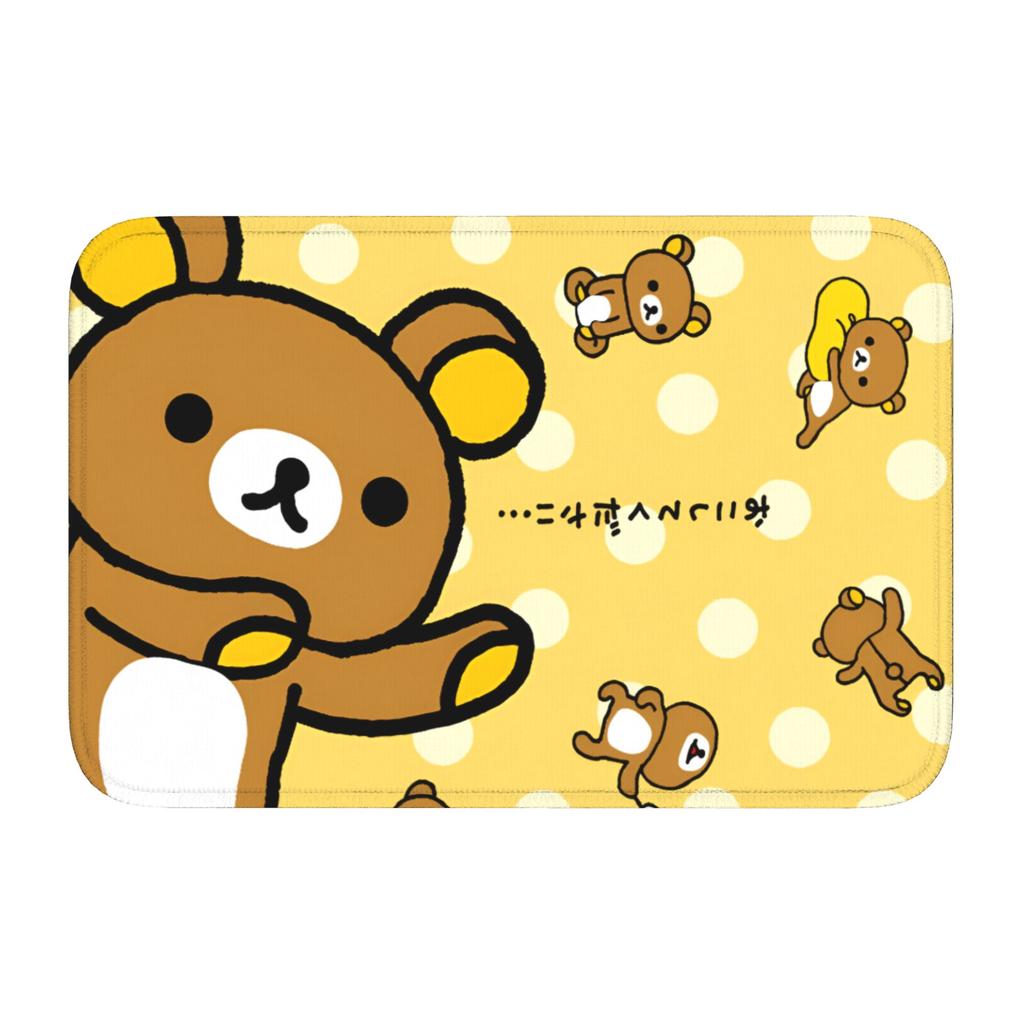 R-Rilakkumaes Cartoon Floor Door Kitchen Bathroom Mat Anti-Slip Indoor Doormat Garden Living Room Entrance Rug Carpet Footpad