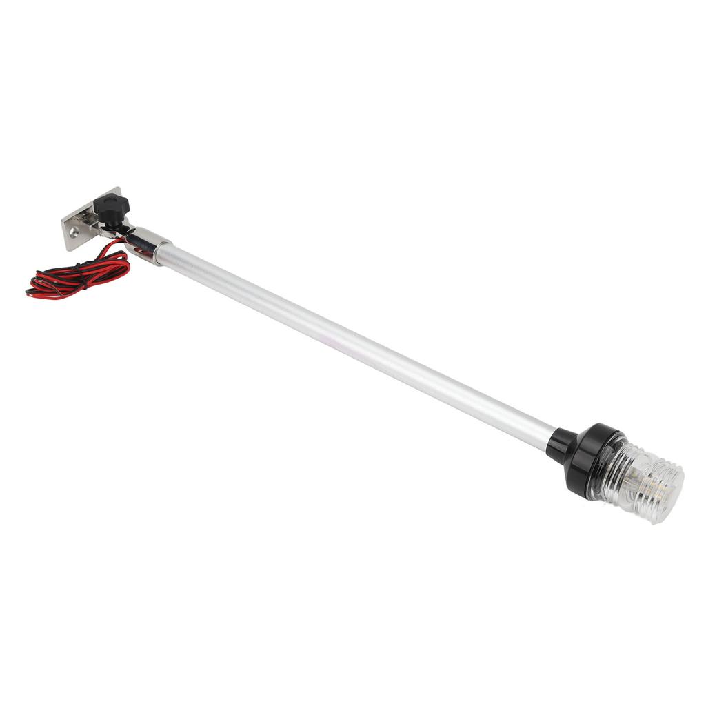 22in Boat Anchor Light 360 degrees All Round LED Stern Pole Light 316 Stainless Steel Base for Fishing Boats Yacht