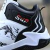 Mode Herrenschuhe Pu Herren Sneakers Schnür-Basketballschuhe Atmungsaktive Herren Laufschuhe Verschleißfeste Zapatillas De Deporte