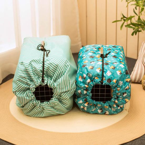 Větruodolný potah na přepravku pro kočky, ochranný potah z oxfordské látky pro klece pro domácí mazlíčky, vodotěsné uzavírání na stahovací šňůrku, potah na klec pro štěně na cestování, doma, kempování