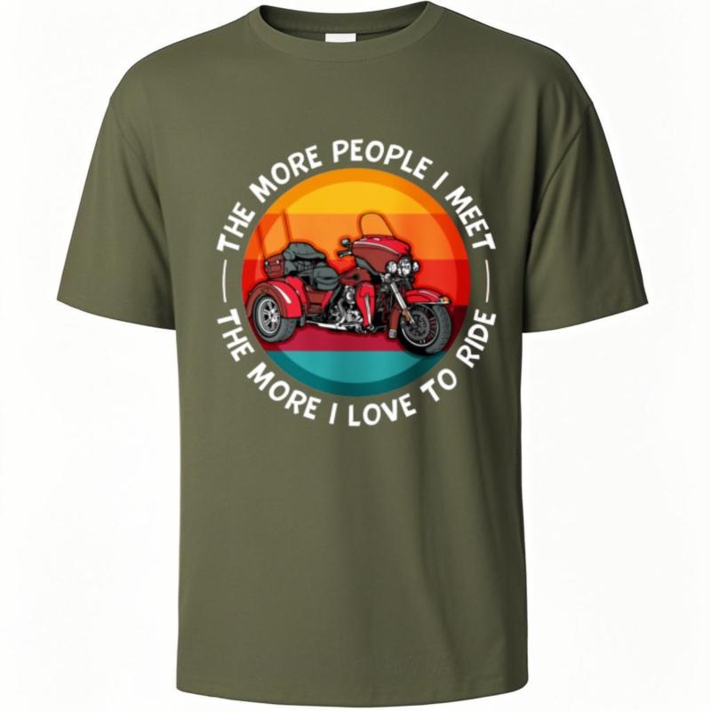 

Soft Cotton Tee Workout For man Oneck t shirt Black Motorcycle Sunset Ride Quote Design Cool Unisex Teeshirt Breathable Tee 4XL