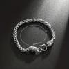 Men'S Golden Chain Bracelet In Silveryy Color With Easy Hook, A Punk Bracelet Gift