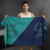 Large Grade A Yarn-Dyed Jacquard Cotton Bath Towel - Thick, Absorbent, Adult Style