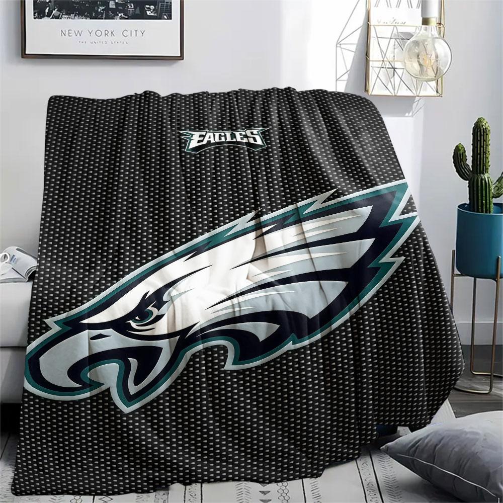 Eagles Printed Flannel Blanket, soft throw for bedroom sofa, washable, fan merchandise, great gift.