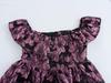 Spring 2025 Women's Off-Shoulder Jacquard A-Line Dress - European & American Style