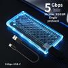 Transparent M2 Ssd Enclosure 10Gbps High Speed Transfer Durable Clear Shell For Laptop Storage Business Trips Office Work